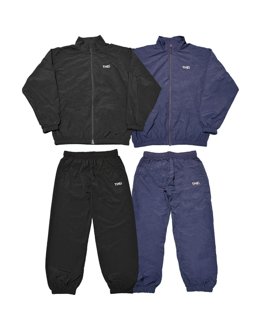 Basic One Point Cotton Like Nylon Track Jacket & Pants Setup