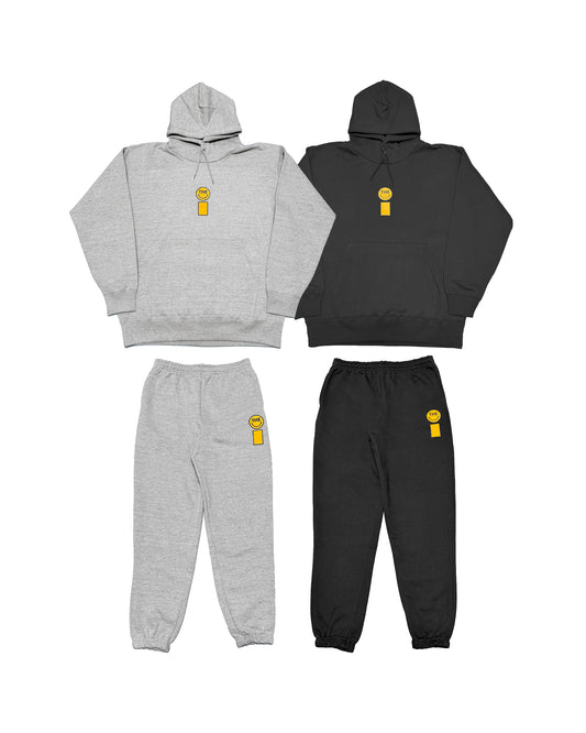 Smiley Heavy Weight Sweat Hoodie & Pants Setup
