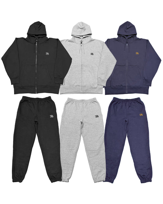 Arabic One Point Heavy Weight Zip Hoodie & Pants Setup