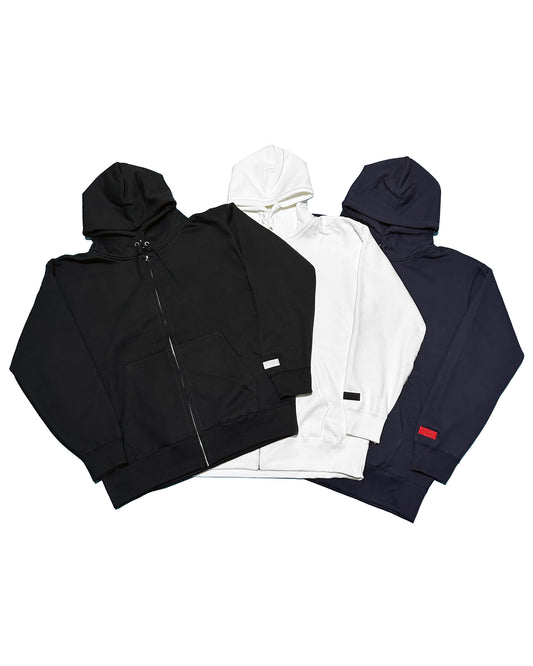 Box-Type2 One Point Heavy Weight Sweat Zip Hoodie