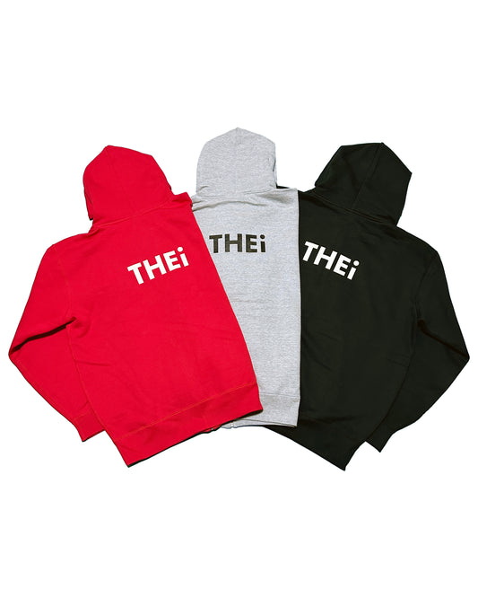 Basic Back Print Heavy Weight Sweat Zip Hoodie