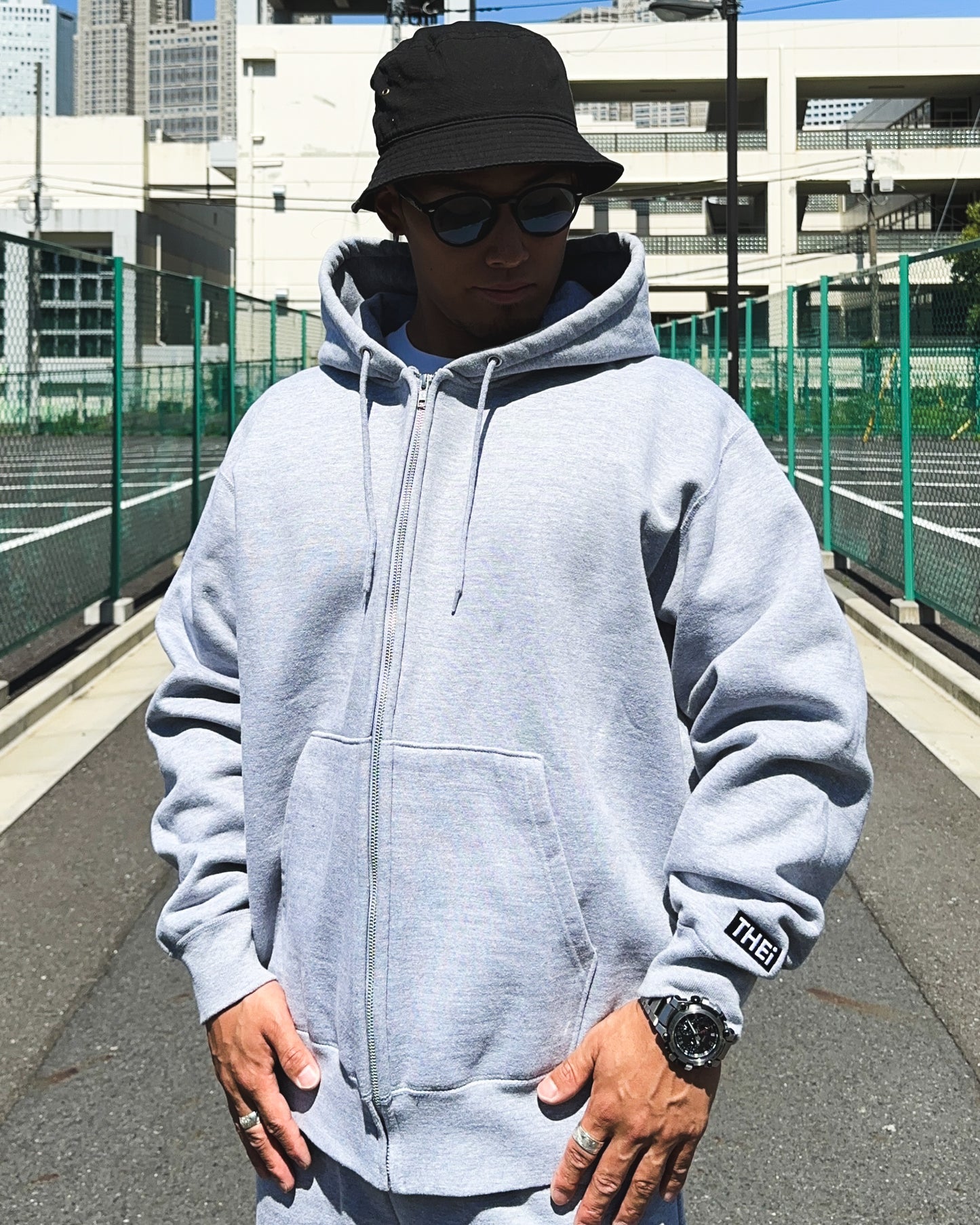Box One Point Heavy Weight Sweat Zip Hoodie