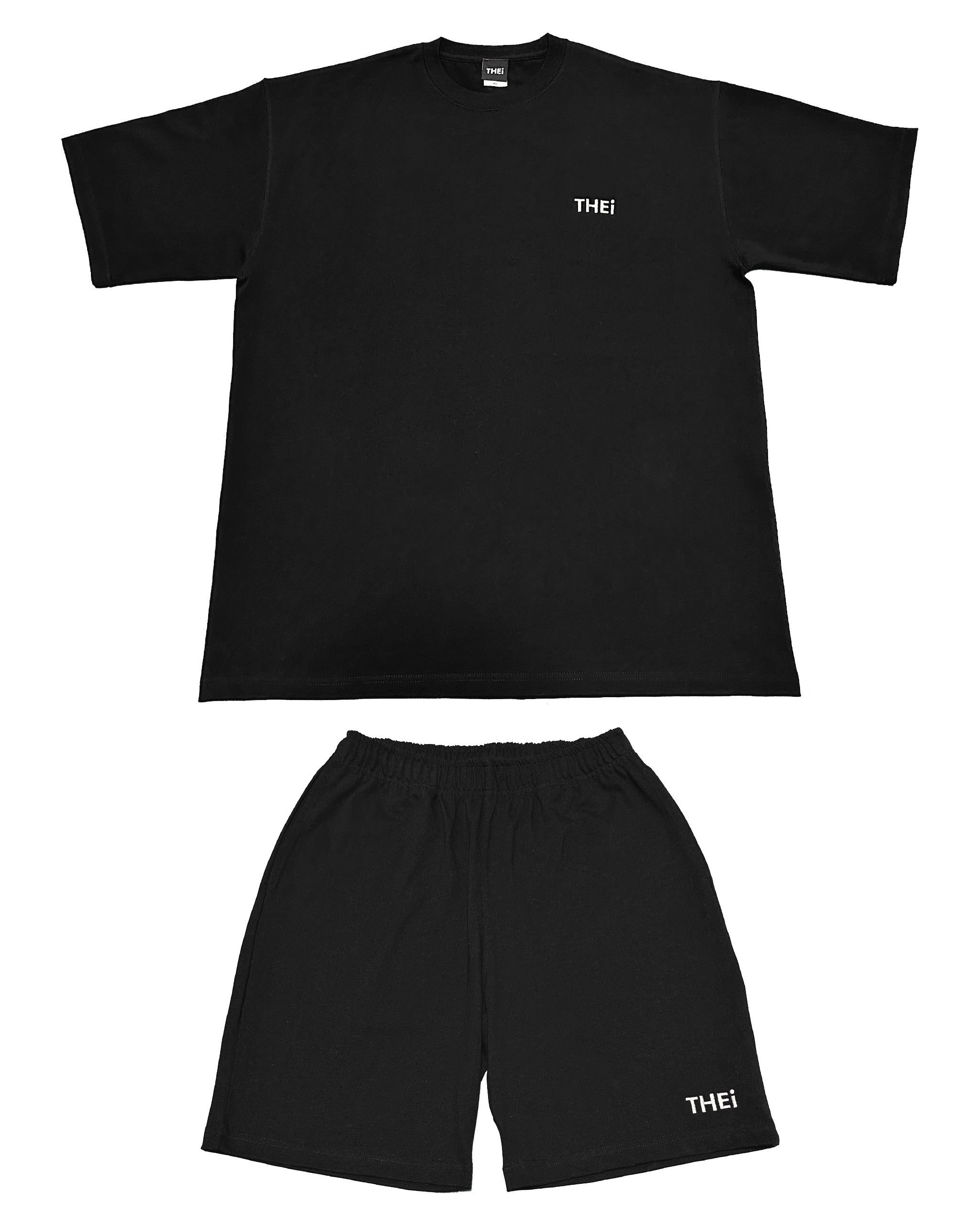 Basic One Point HW Tee & Shorts Setup - Black