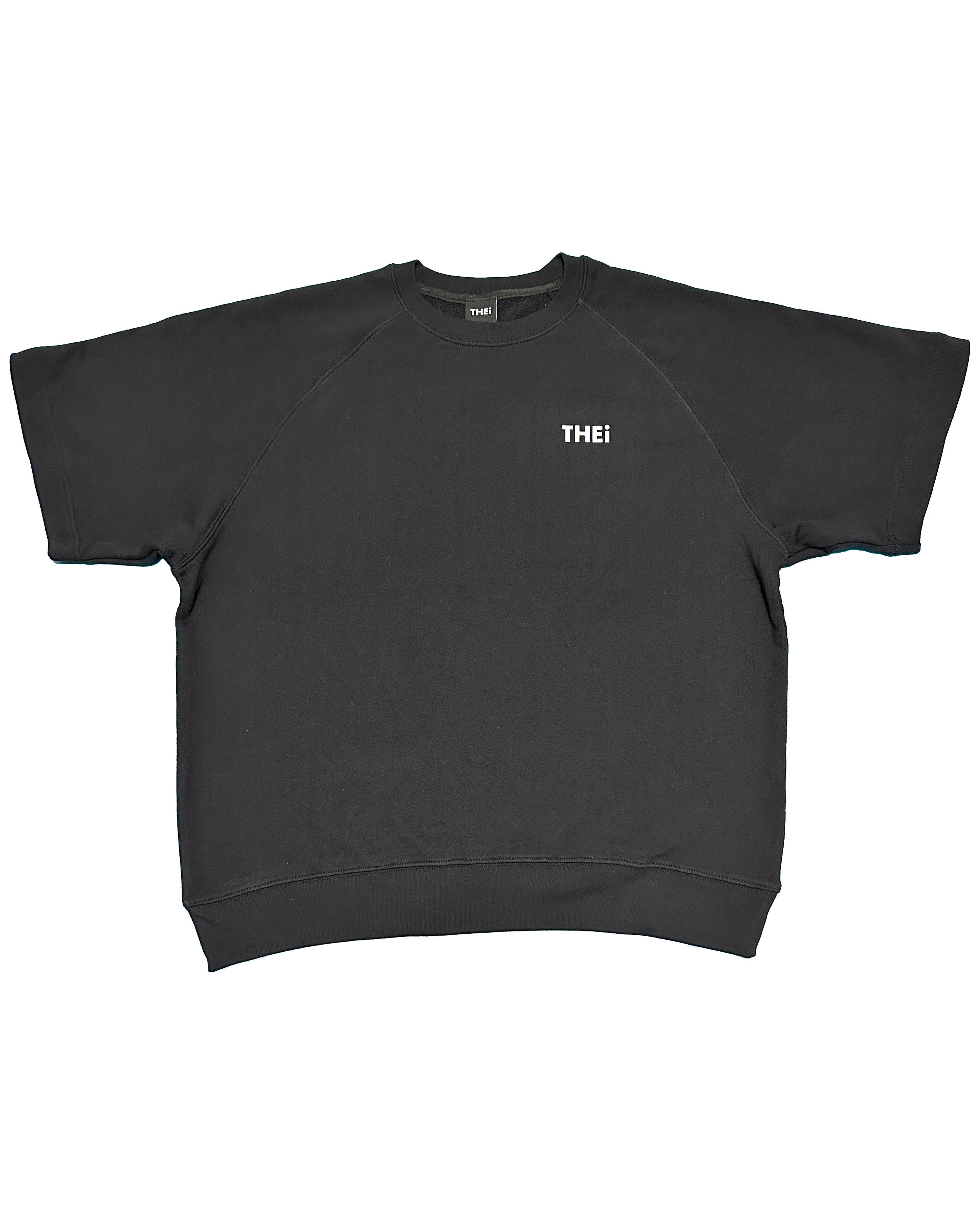 Basic One Point Relax Sweat Tee - Black