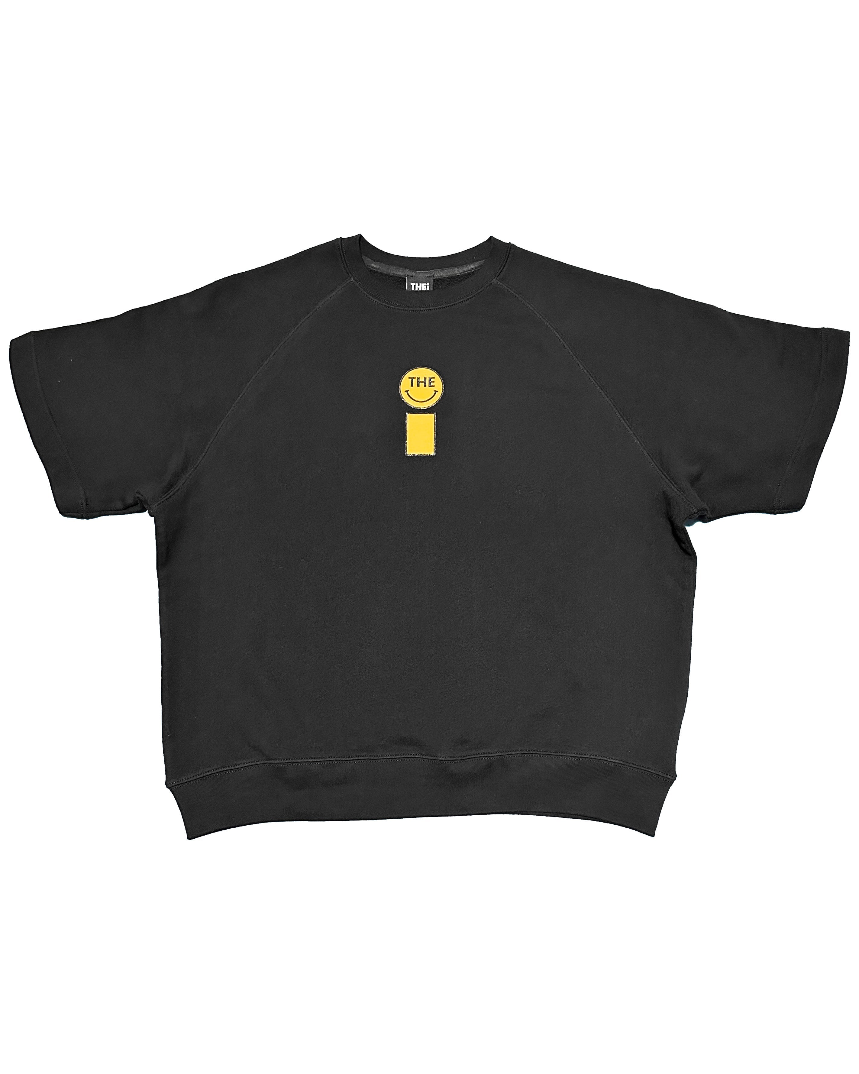 Smiley Relax Sweat Tee & Shorts Setup - Black