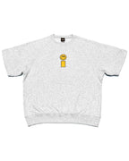 Smiley Relax Sweat Tee & Shorts Setup - Gray