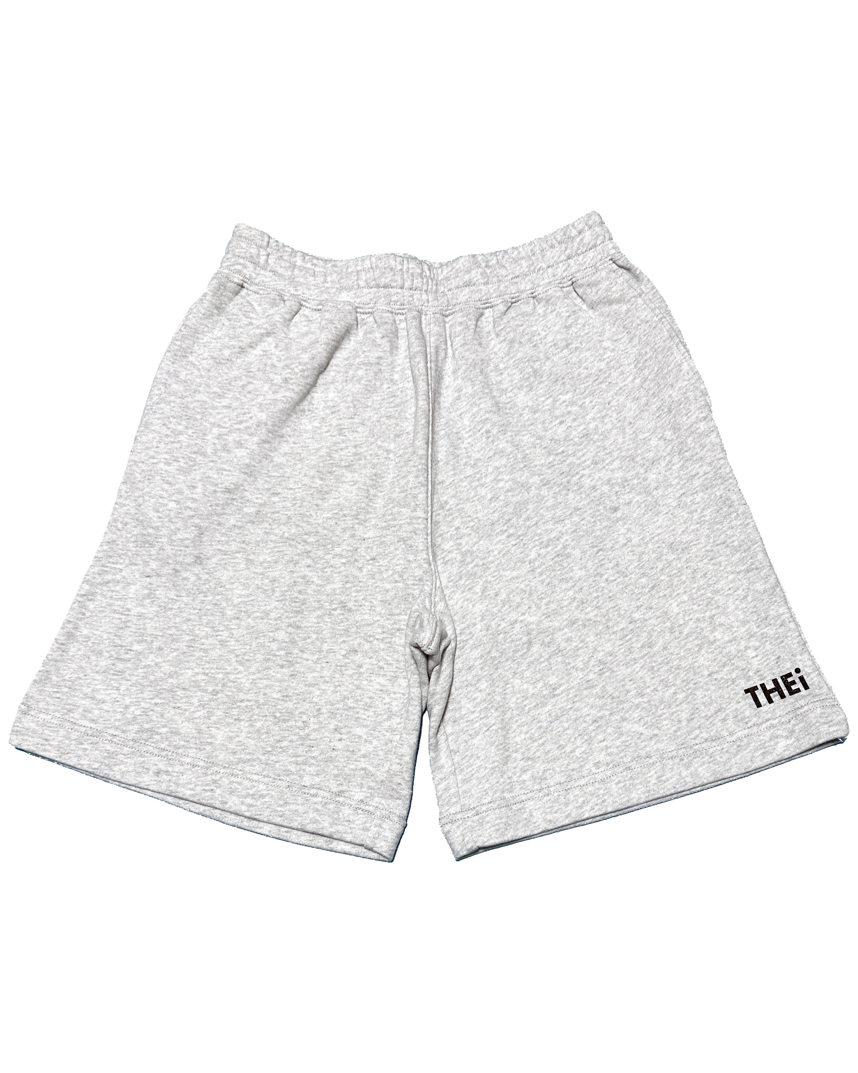 Basic One Point Relax Sweat Tee & Shorts Setup - Gray
