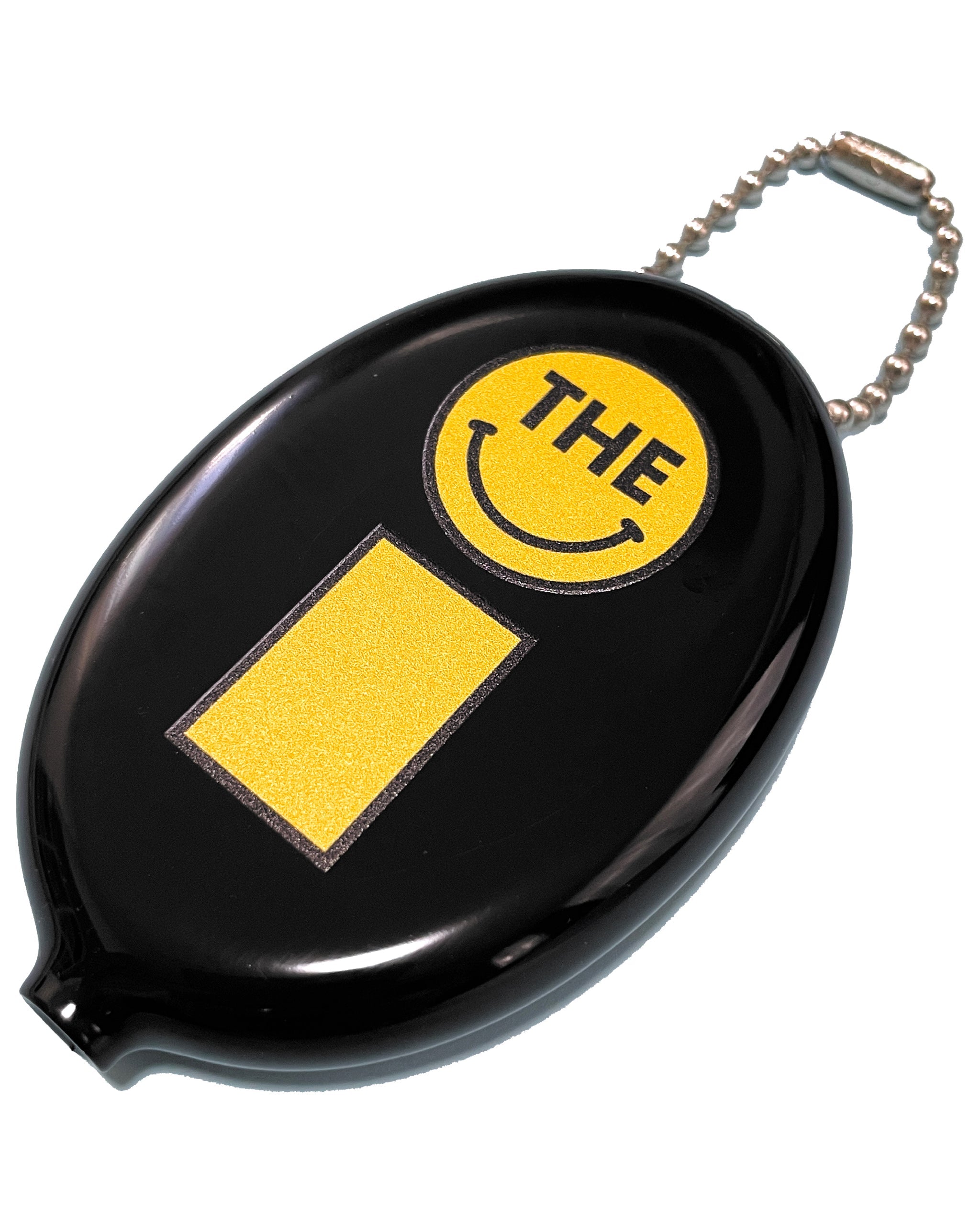 Smiley Rubber Coin Case - Black