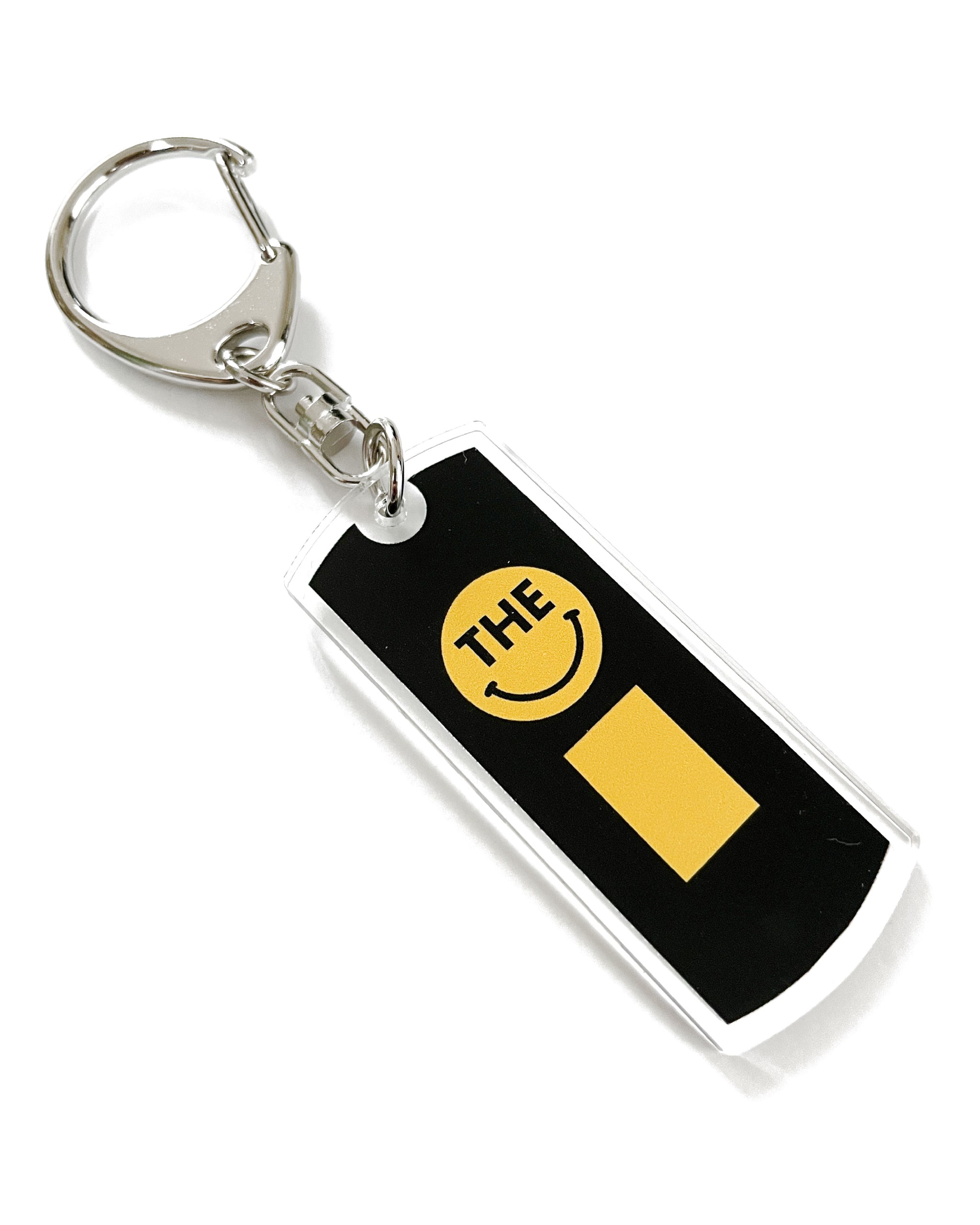 Smiley Tag Key Chain - Black