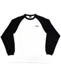 Basic One Point Raglan L/S Tee - White / Black