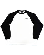 Basic One Point Raglan L/S Tee - White / Black