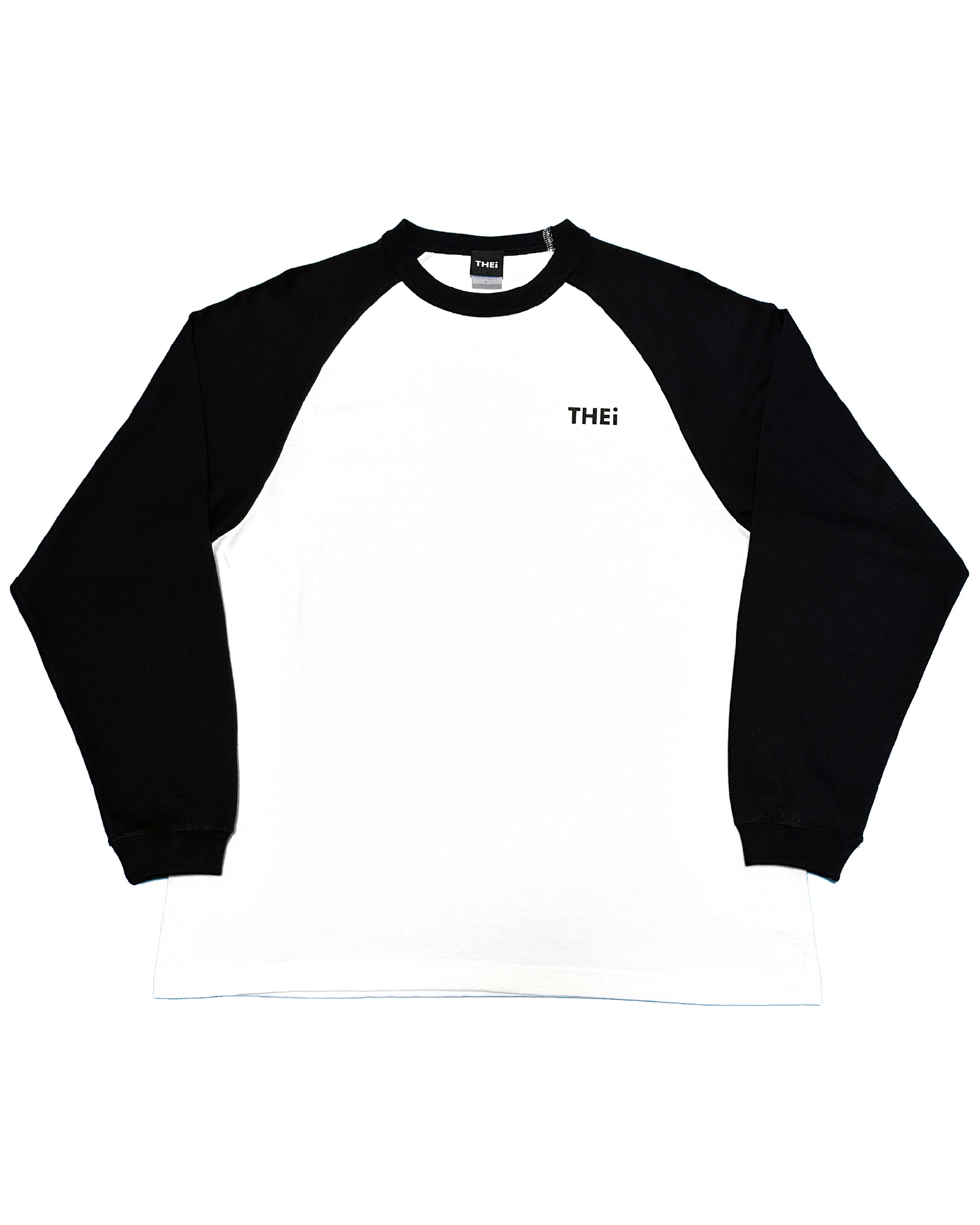 Basic One Point Raglan L/S Tee - White / Black
