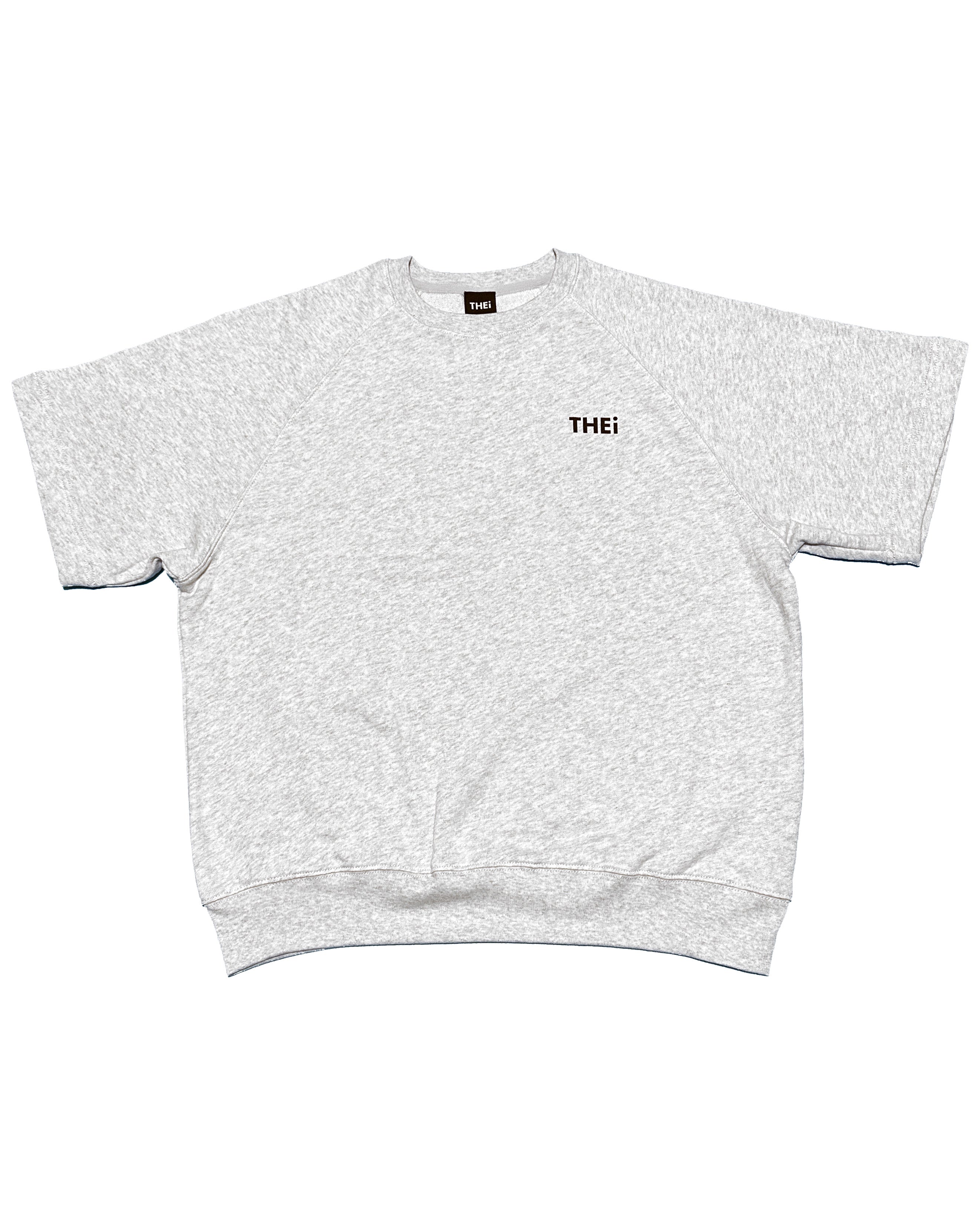 Basic One Point Relax Sweat Tee & Shorts Setup - Gray