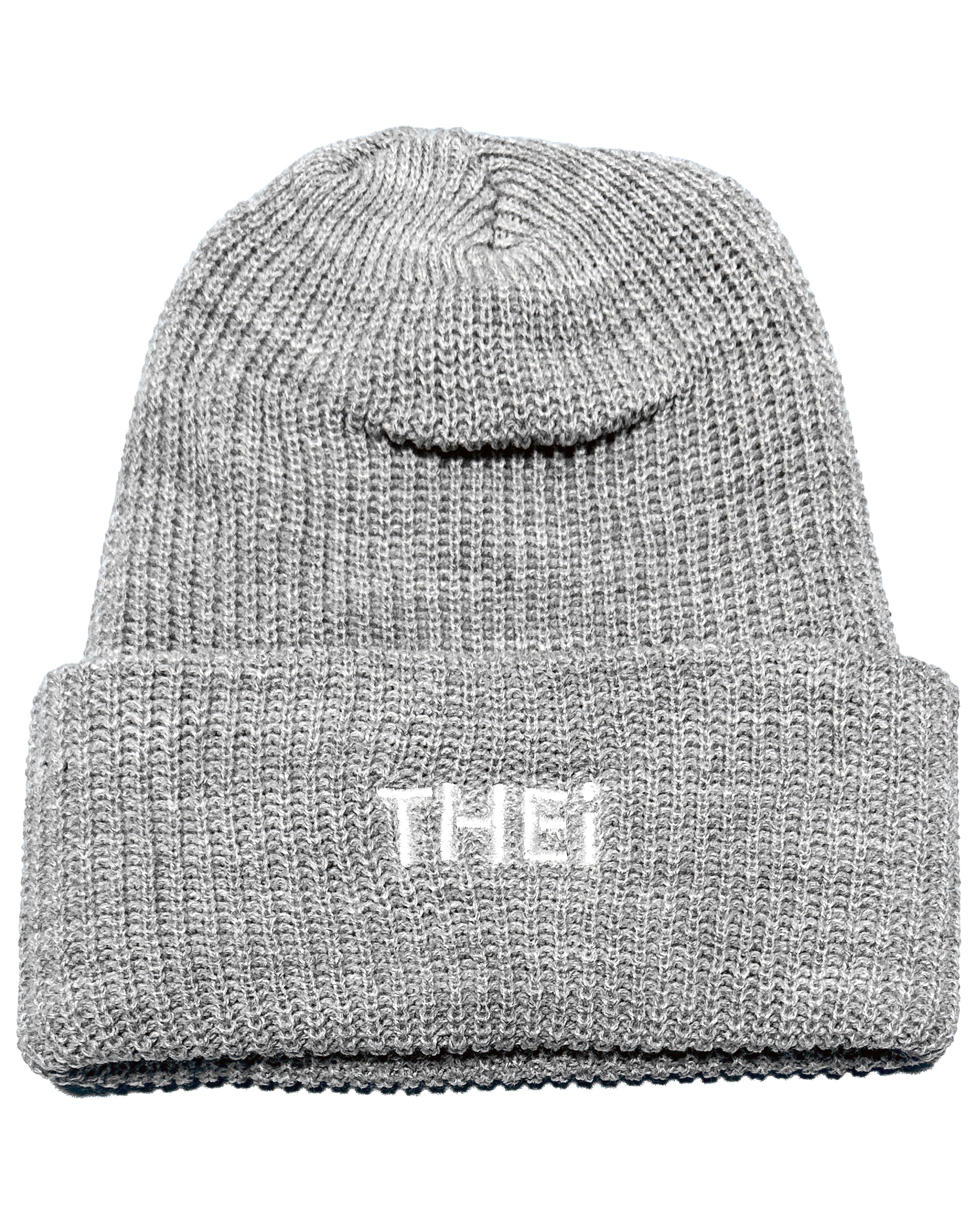 Basic One Point Knit Cap - Gray
