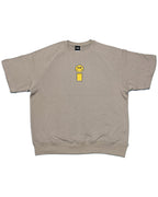 Smiley Relax Sweat Tee & Shorts Setup - Smokey Beige