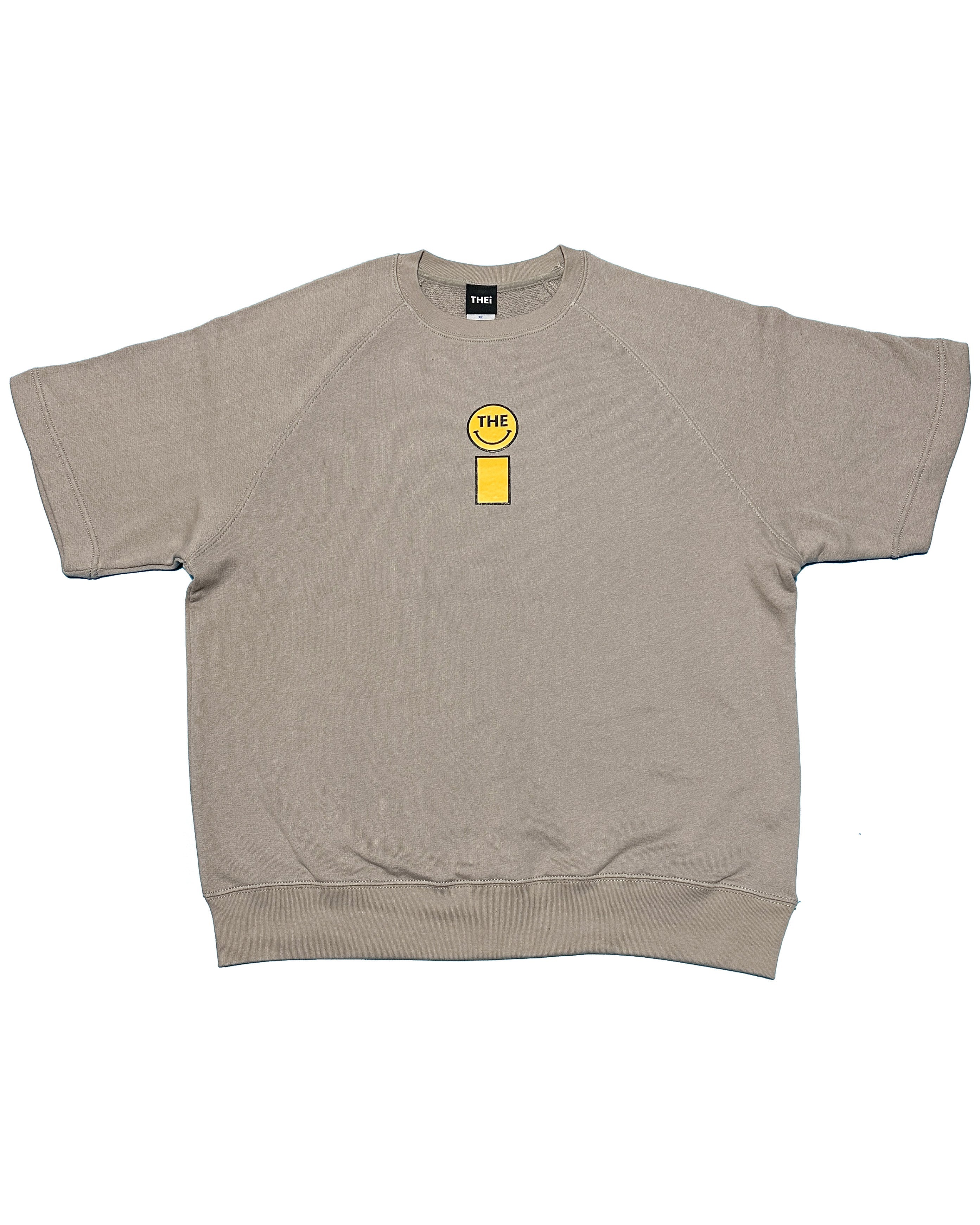 Smiley Relax Sweat Tee & Shorts Setup - Smokey Beige