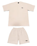 Basic One Point HW Tee & Shorts Setup - Beige