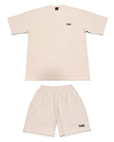 Basic One Point HW Tee & Shorts Setup - Beige