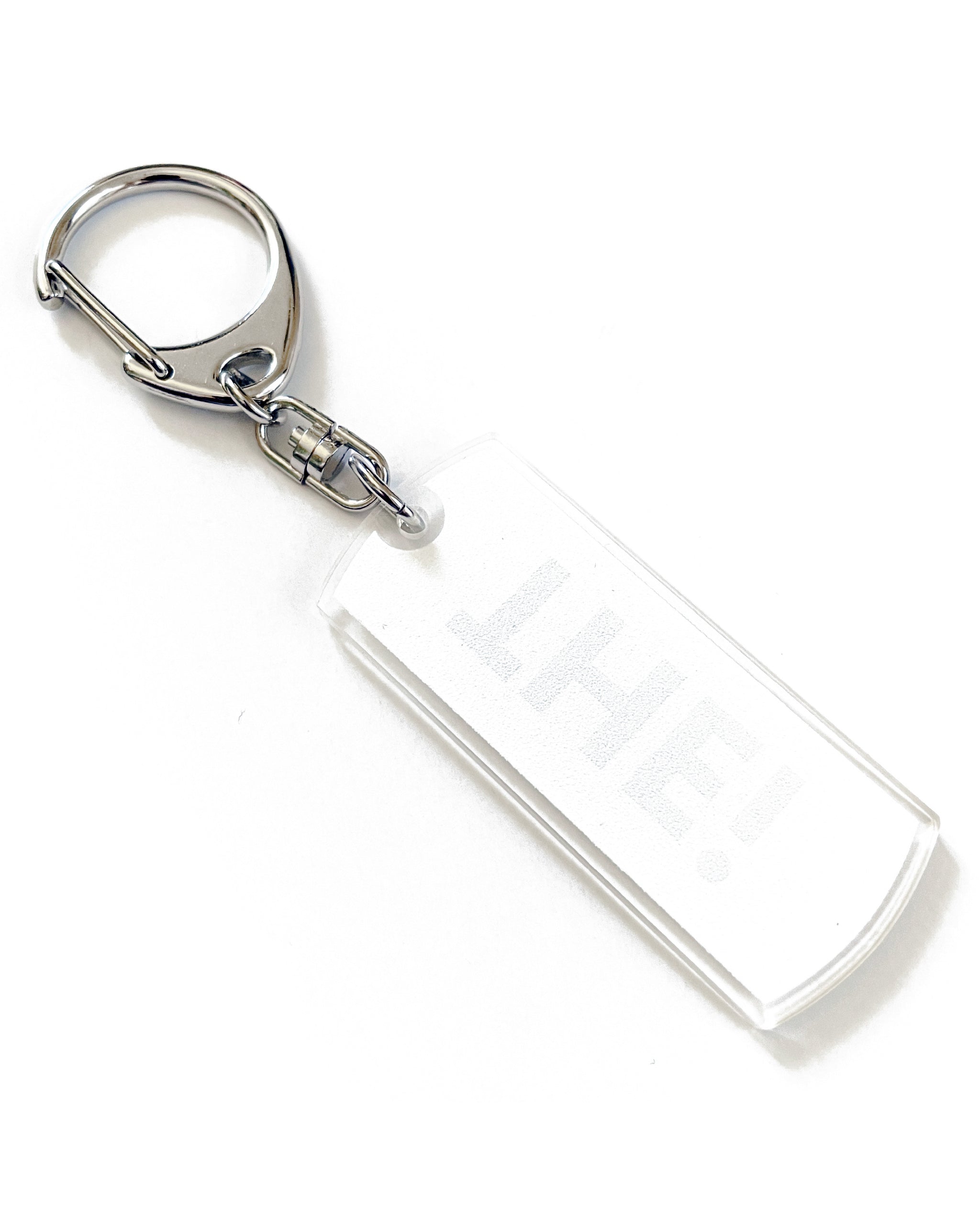Basic Tag Key Chain - White