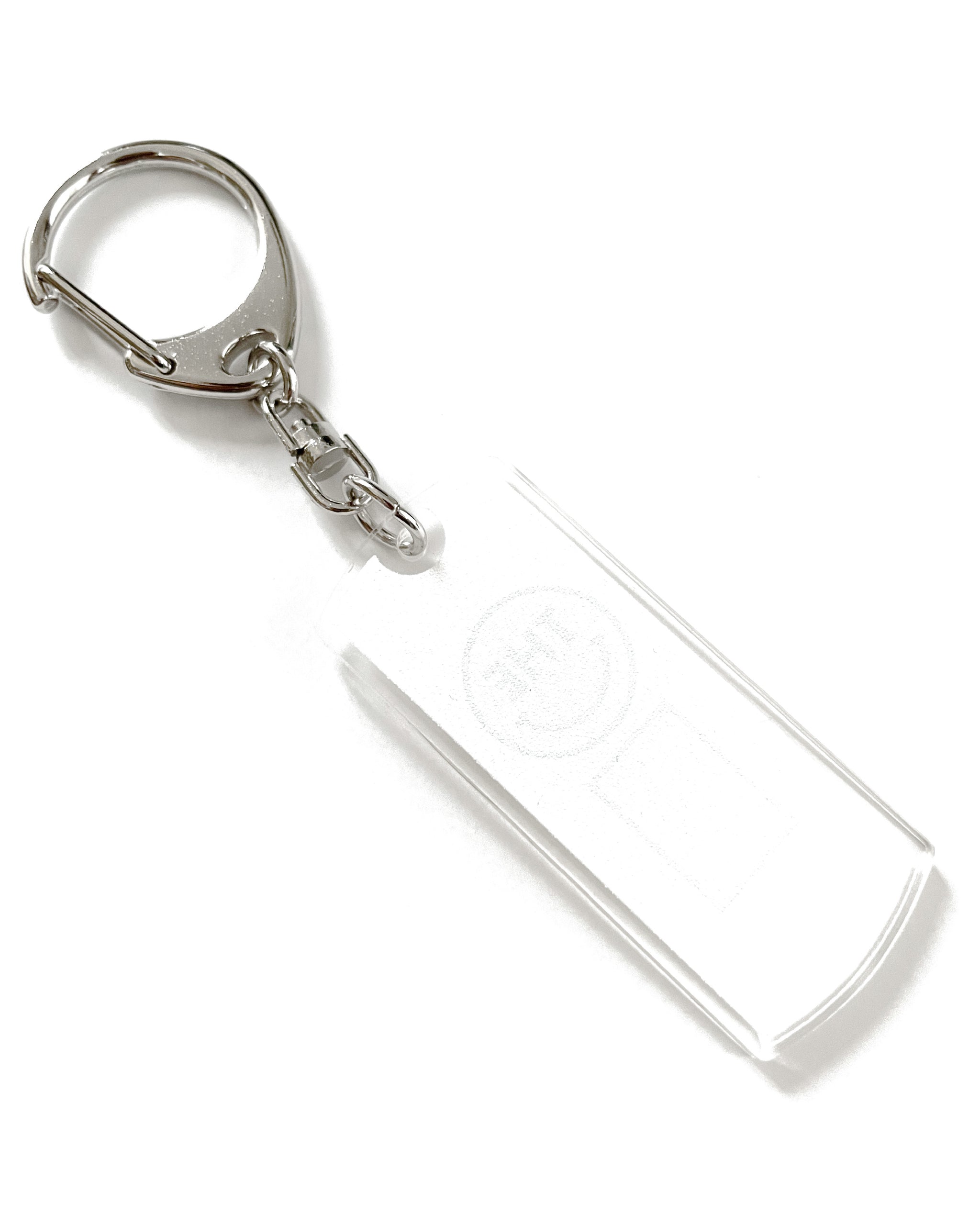 Smiley Tag Key Chain - Black