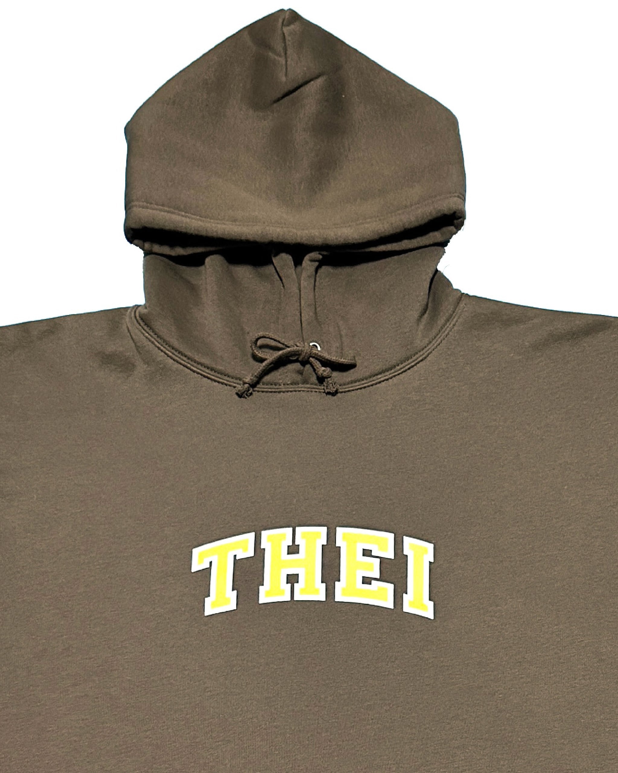 College Sweat Hoodie - Brown