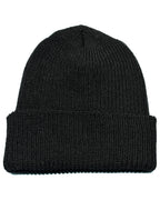Basic One Point Knit Cap - Black