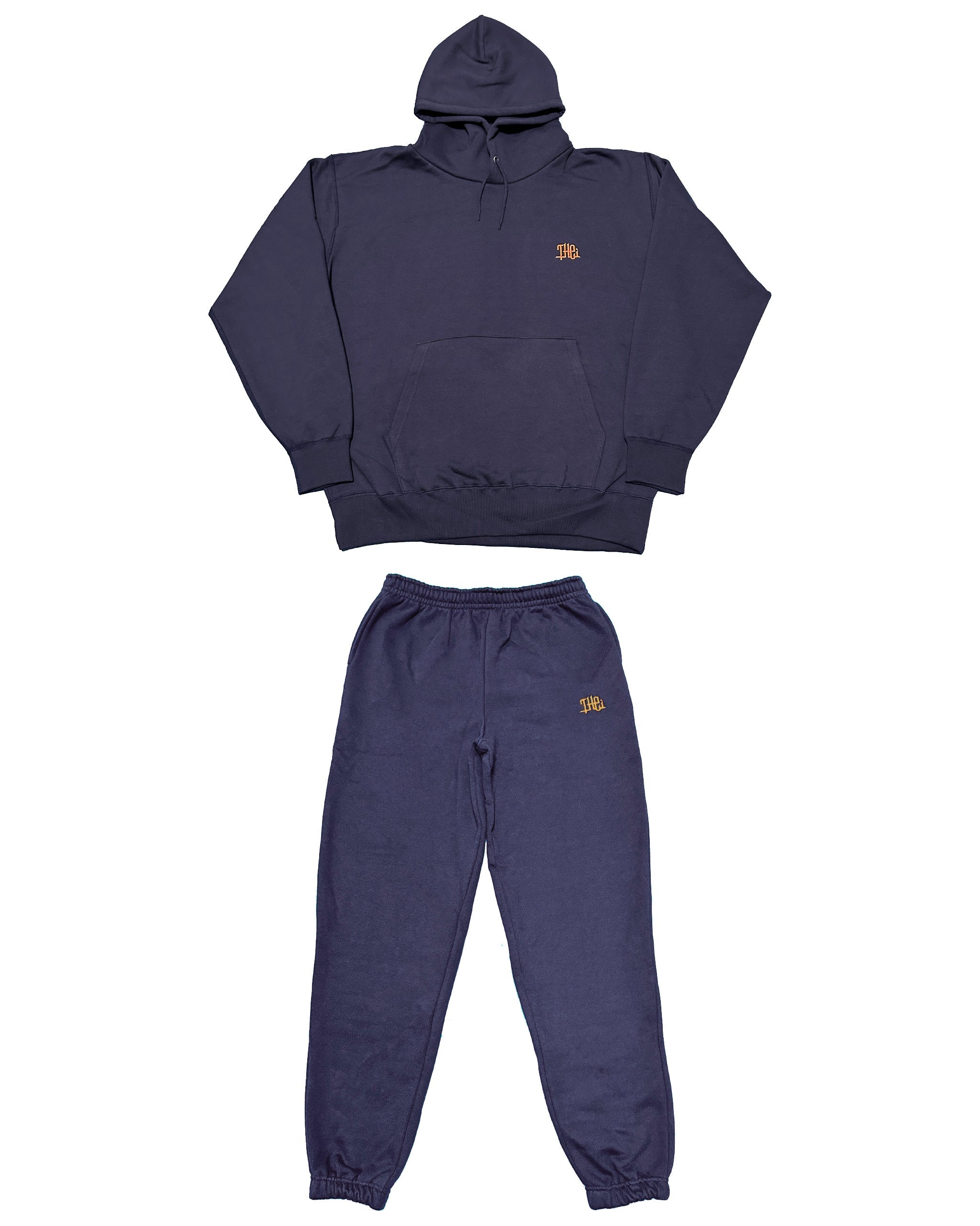 Arabic One Point HW Sweat Hoodie & Pants Setup - Navy