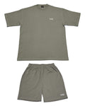 Basic One Point HW Tee & Shorts Setup - Stone Green