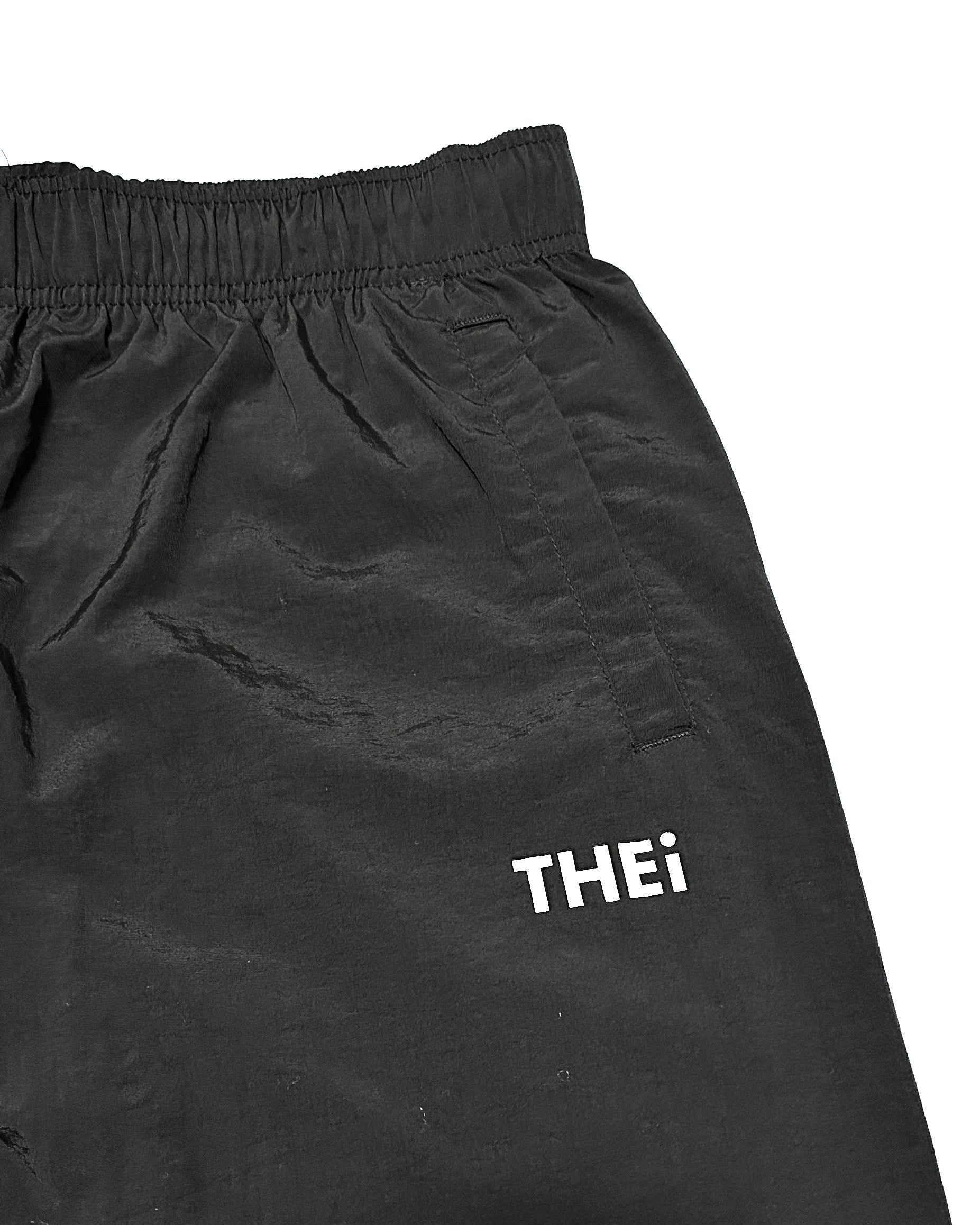Basic One Point Nylon Track Pants - Black