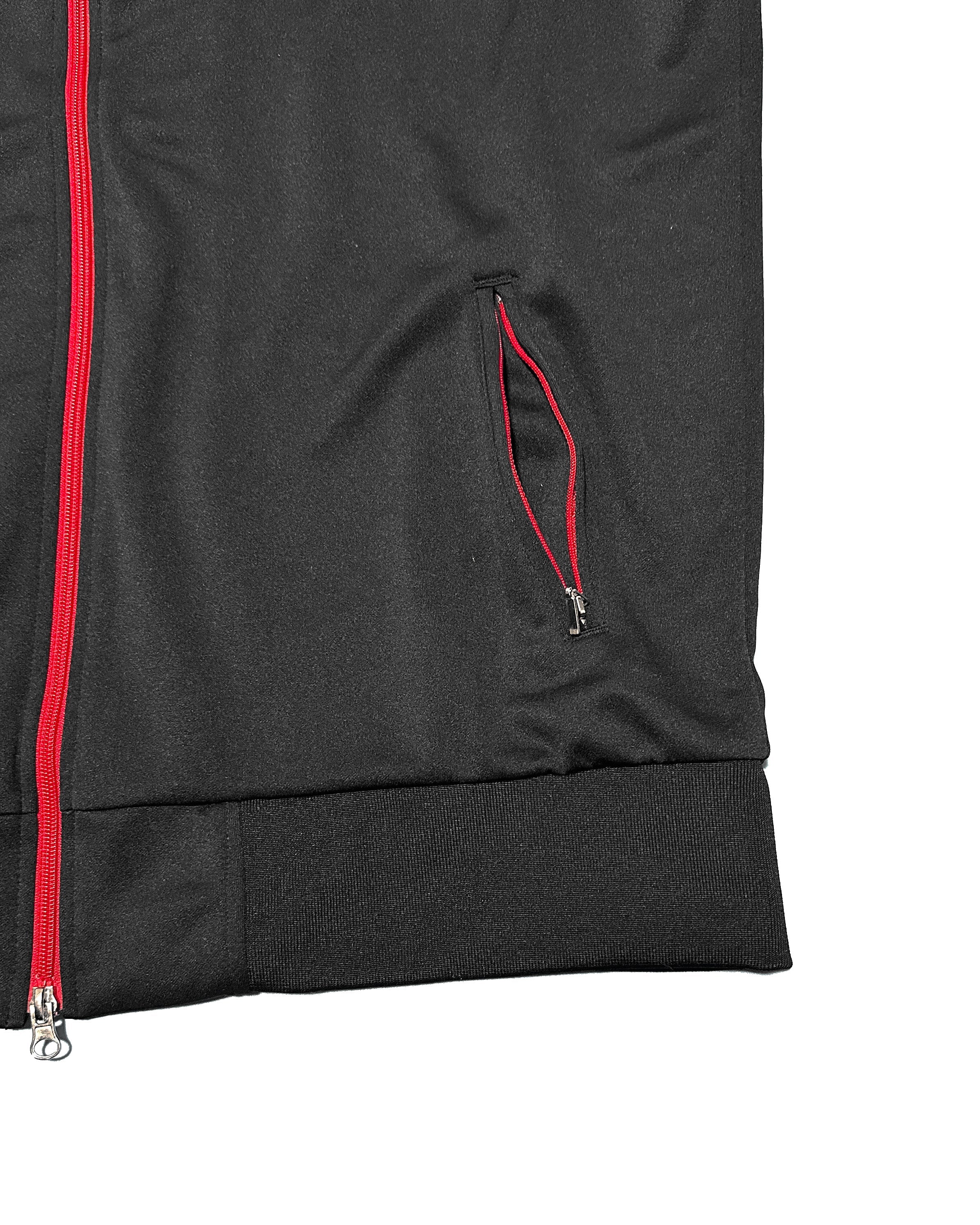 Basic One Point Track JKT - Black / Red / White