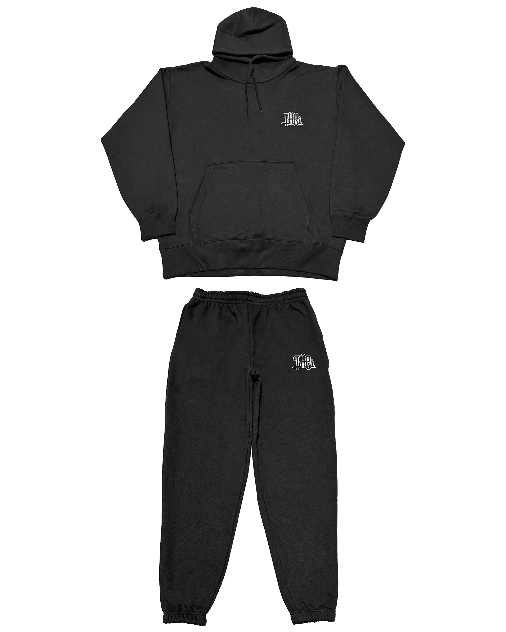 Arabic-Type2 HW Sweat Hoodie & Pants Setup - Black
