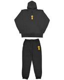 Smiley HW Sweat Hoodie & Pants Setup - Black