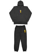 Smiley HW Sweat Hoodie & Pants Setup - Black