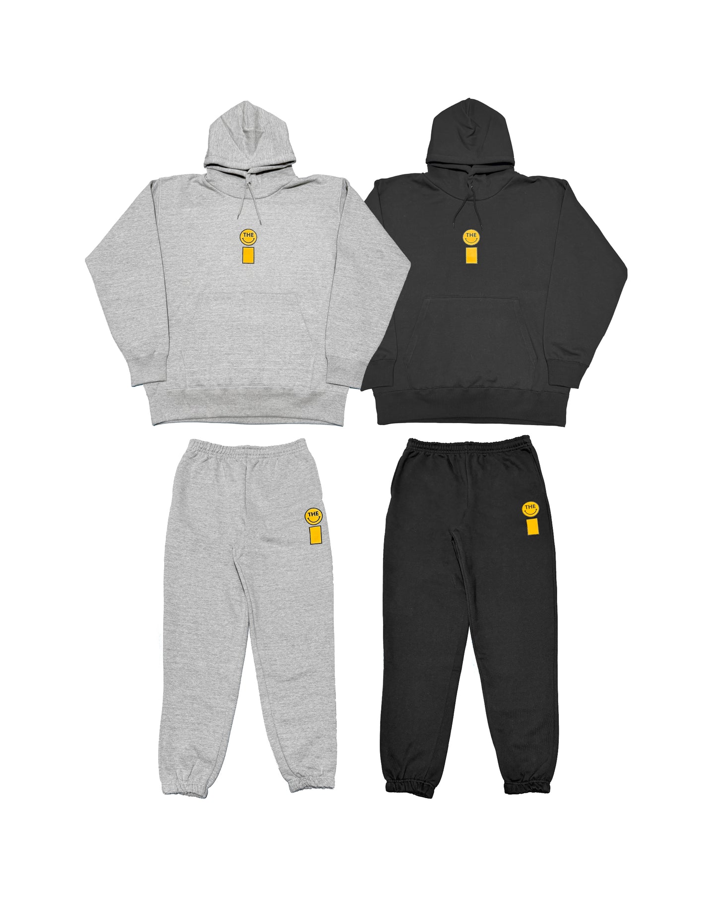 Smiley Heavy Weight Sweat Hoodie & Pants Setup