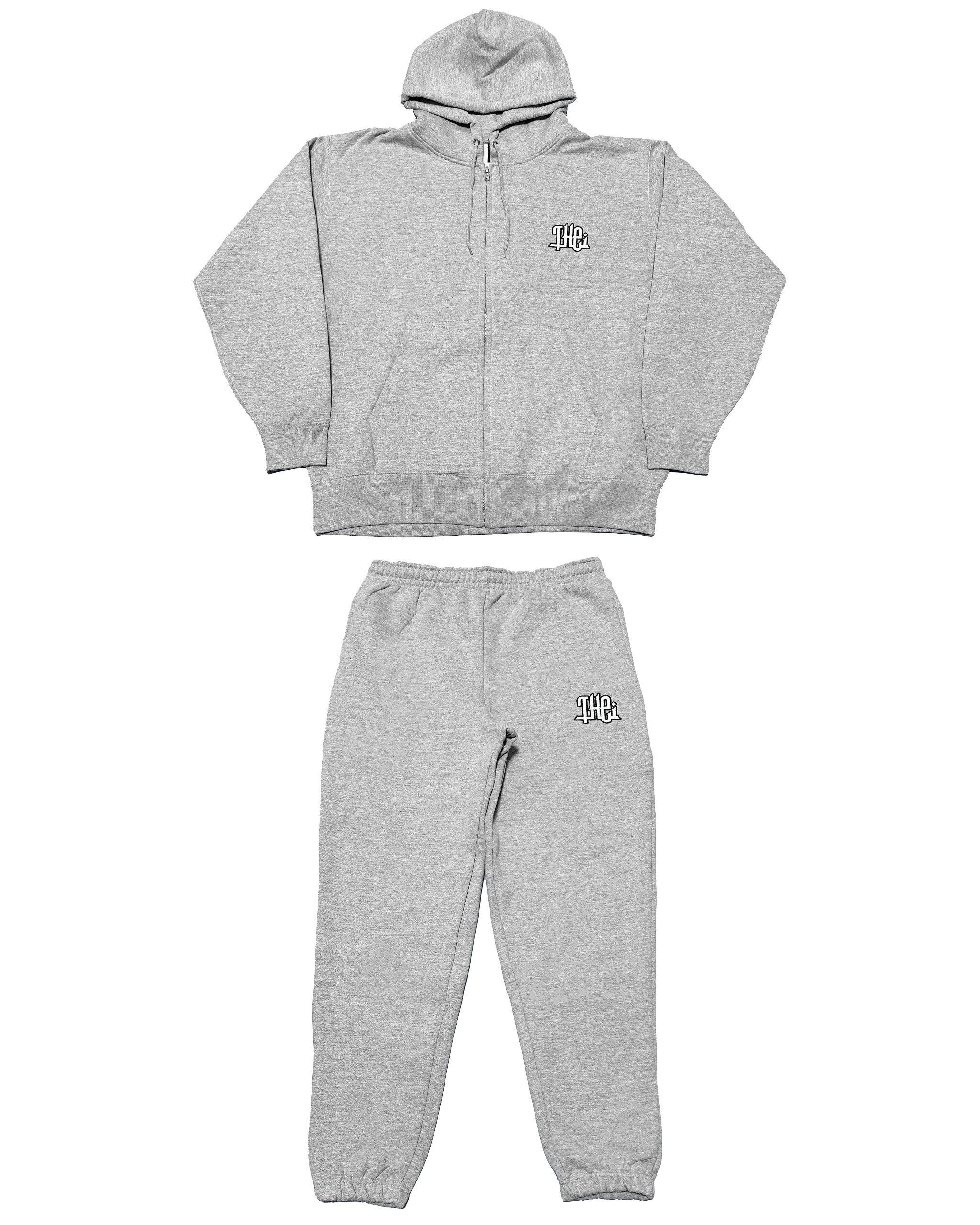 Arabic-Type2 HW Sweat Zip Hoodie & Pants Setup - Gray