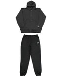 Box One Point HW Sweat Zip Hoodie & Pants Setup - Black