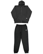 Box One Point HW Sweat Zip Hoodie & Pants Setup - Black