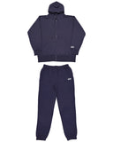 Box One Point HW Sweat Zip Hoodie & Pants Setup - Navy