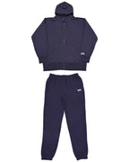 Box One Point HW Sweat Zip Hoodie & Pants Setup - Navy