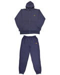 Arabic One Point HW Sweat Zip Hoodie & Pants Setup - Navy
