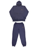 Arabic One Point HW Sweat Zip Hoodie & Pants Setup - Navy