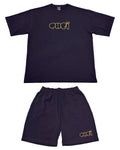 Bubble HW Tee & Shorts Setup - Navy