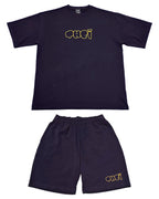 Bubble HW Tee & Shorts Setup - Navy