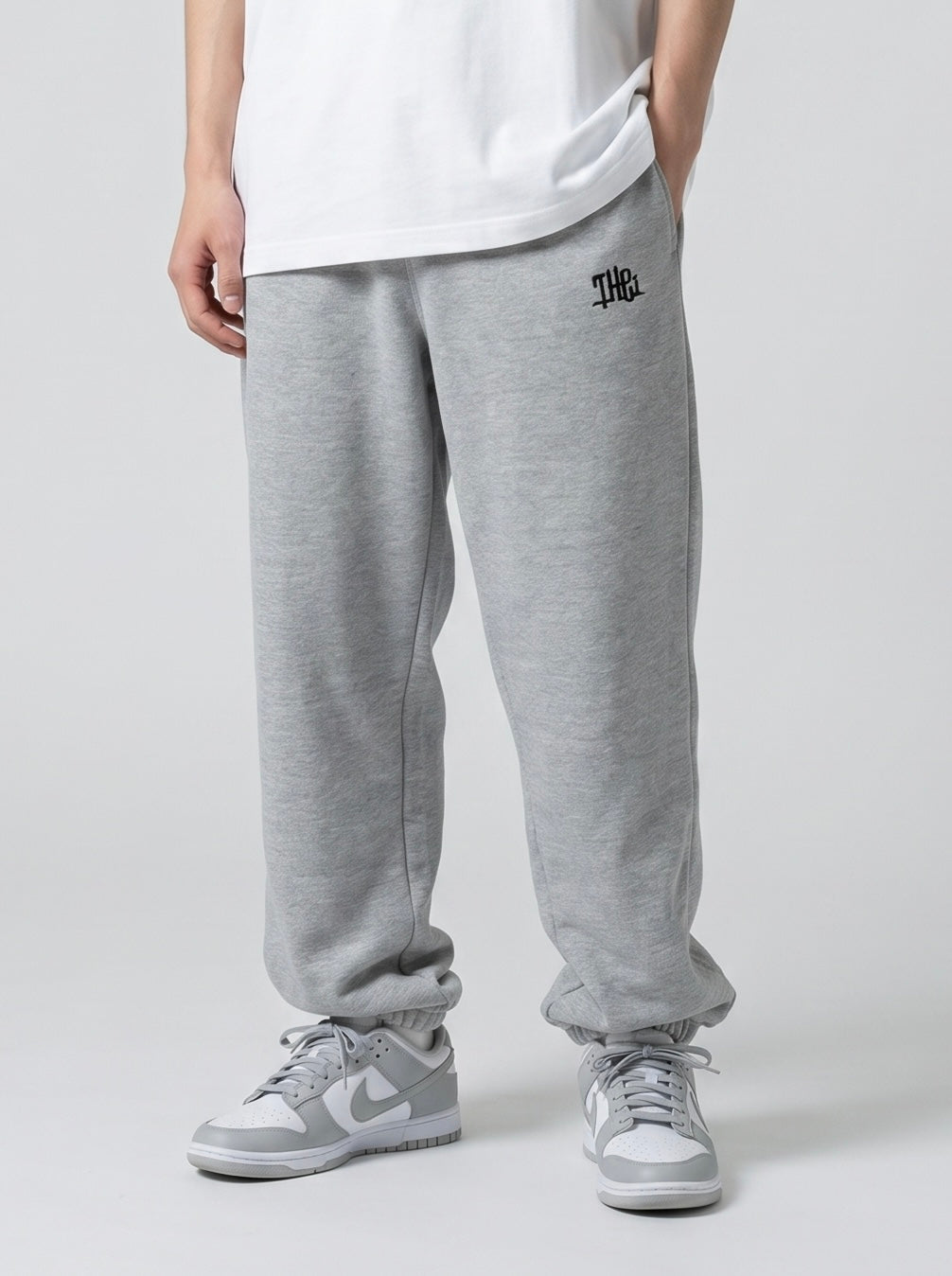 Smiley HW Sweat Hoodie & Pants Setup - Gray