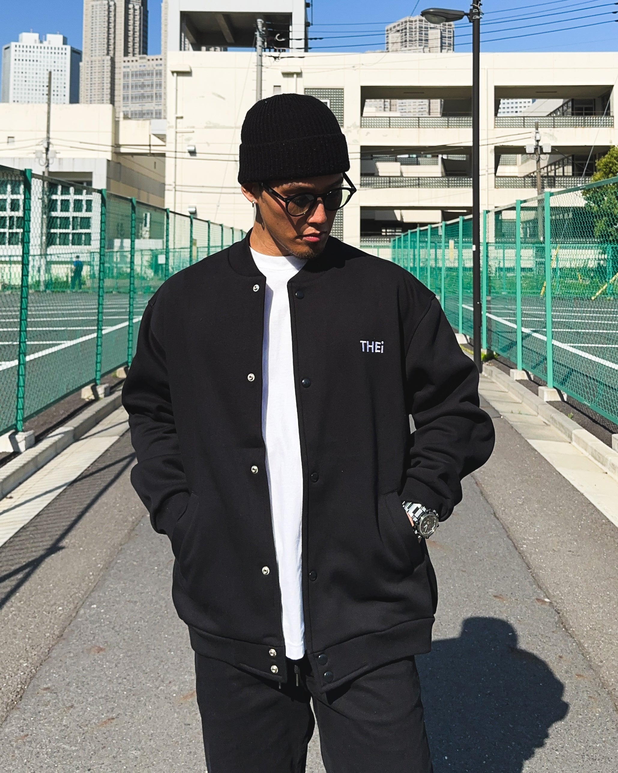Basic One Point Sweat JKT - Black