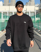 Basic One Point Sweat Shirt - Black