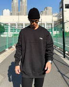 Basic One Point Sweat Shirt - Black