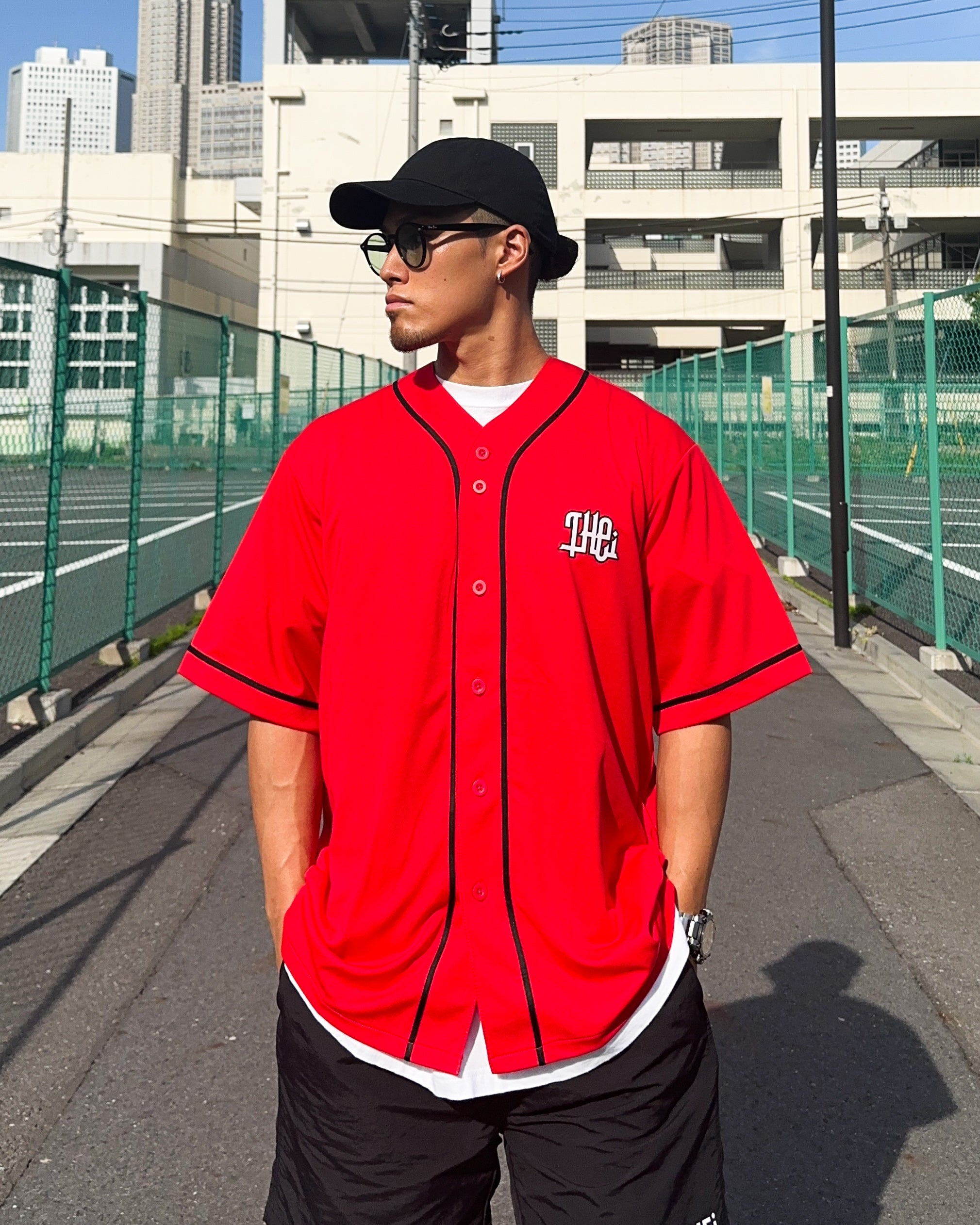 Arabic-Type2 Baseball Shirt - Red