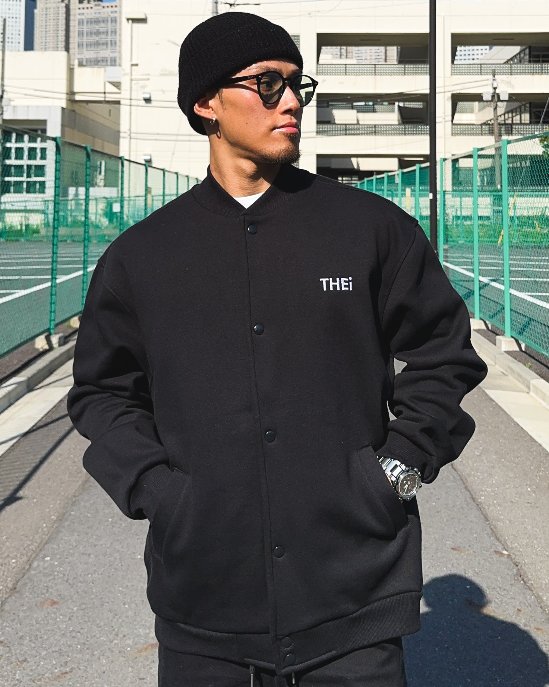 Basic One Point Sweat JKT - Black