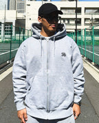 Arabic One Point HW Sweat Zip Hoodie & Pants Setup - Gray
